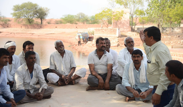 Community working together to revive water pond in Rajasthan